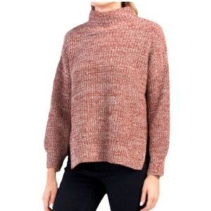 Cupcakes and Cashmere funnel neck knit Shaker stitch Marl in cinnamon Stick